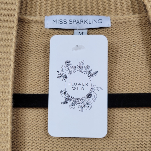 Miss Sparkling Tan Striped Cardigan - Picture 5 of 8